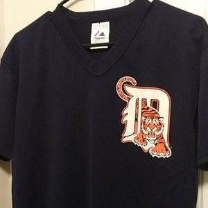 Vintage Detroit Tigers Majestic V-Neck Jersey